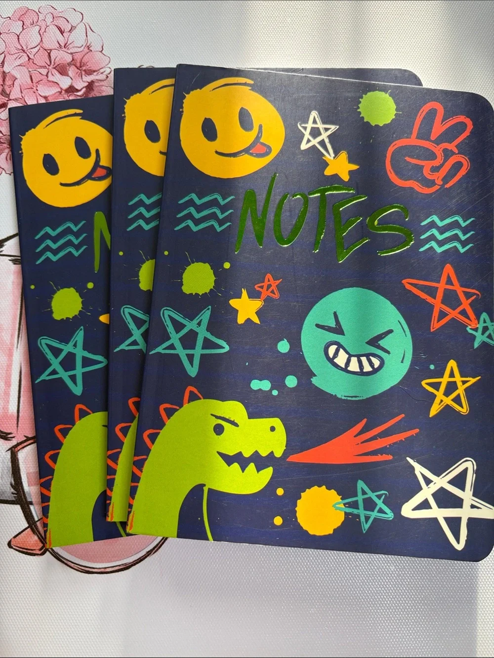 7 Assorted Journals & Notebook & Erasers